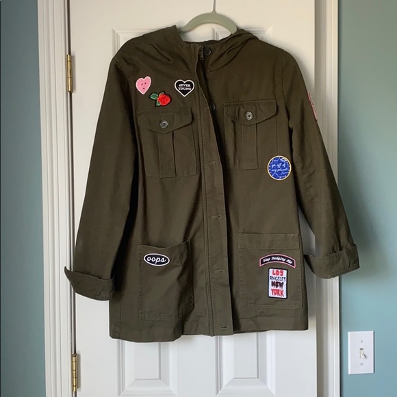 Forever 21 Jackets & Blazers - army green jacket with patches